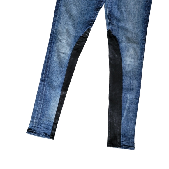 Rag & Bone Jodhpur Leather Panel Skinny Jeans in Chester - Picture 5 of 10